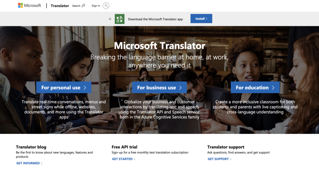 Microsoft Translator: AI Language Translation Tools